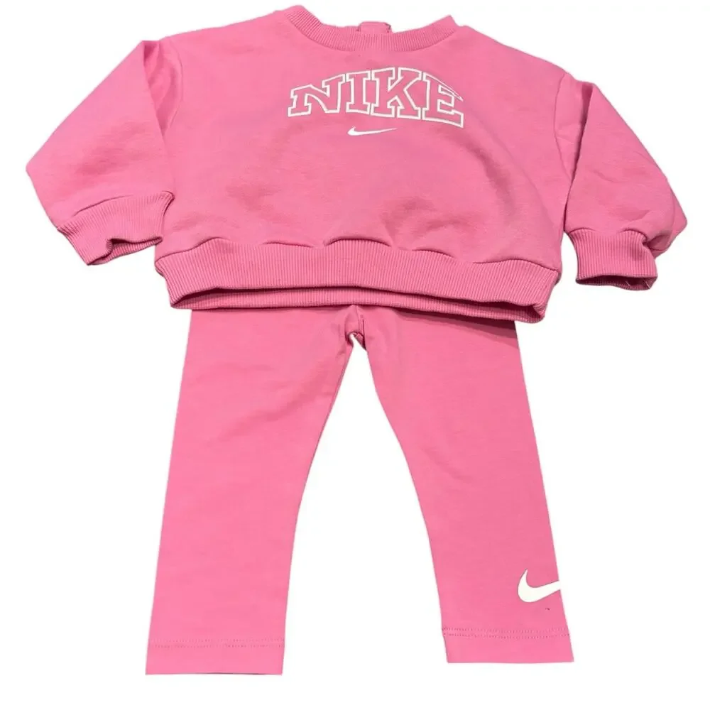 NWT Nike’s 12M Girl’s Pink Sweatshirt Set